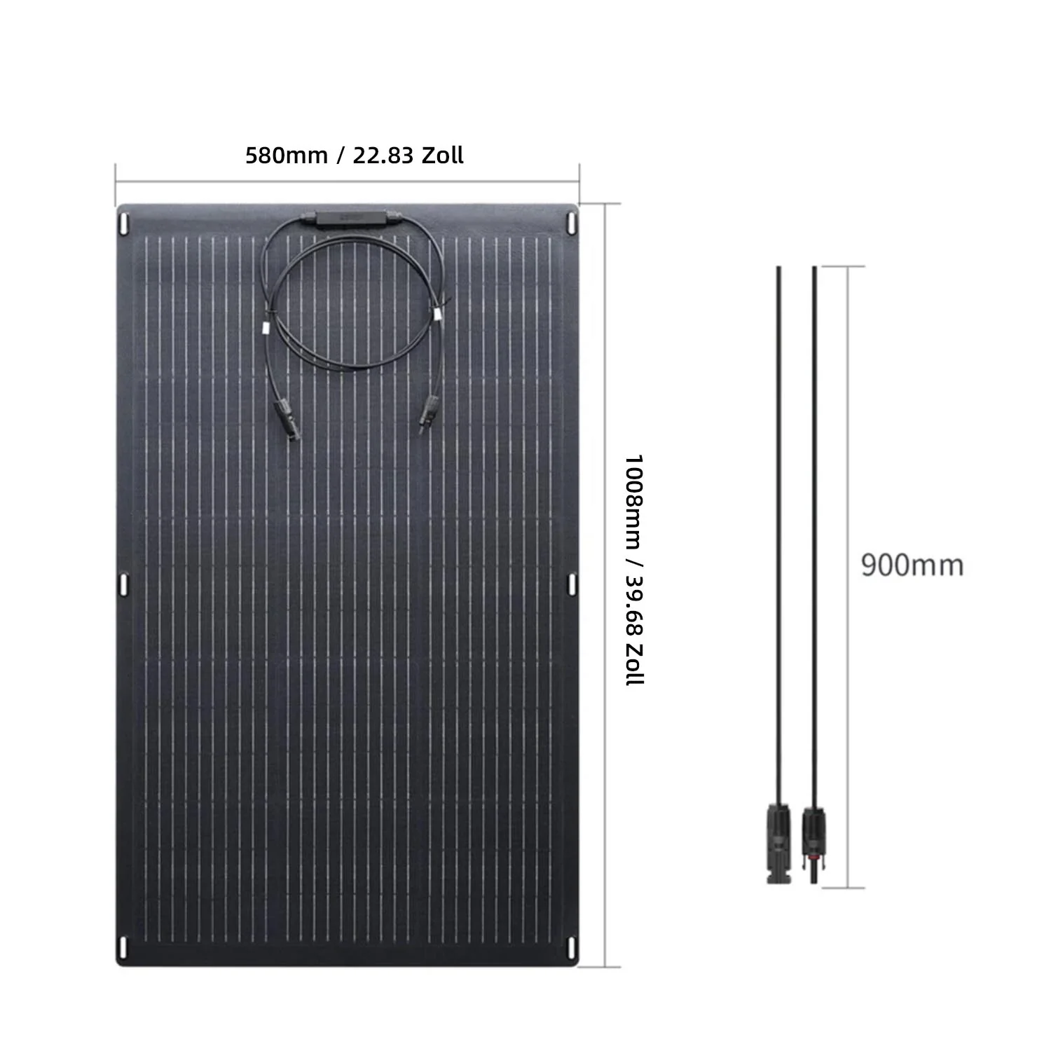 ALLPOWERS 100W Flexibles Solarpanel Monokristalliner SF100 - Image 5