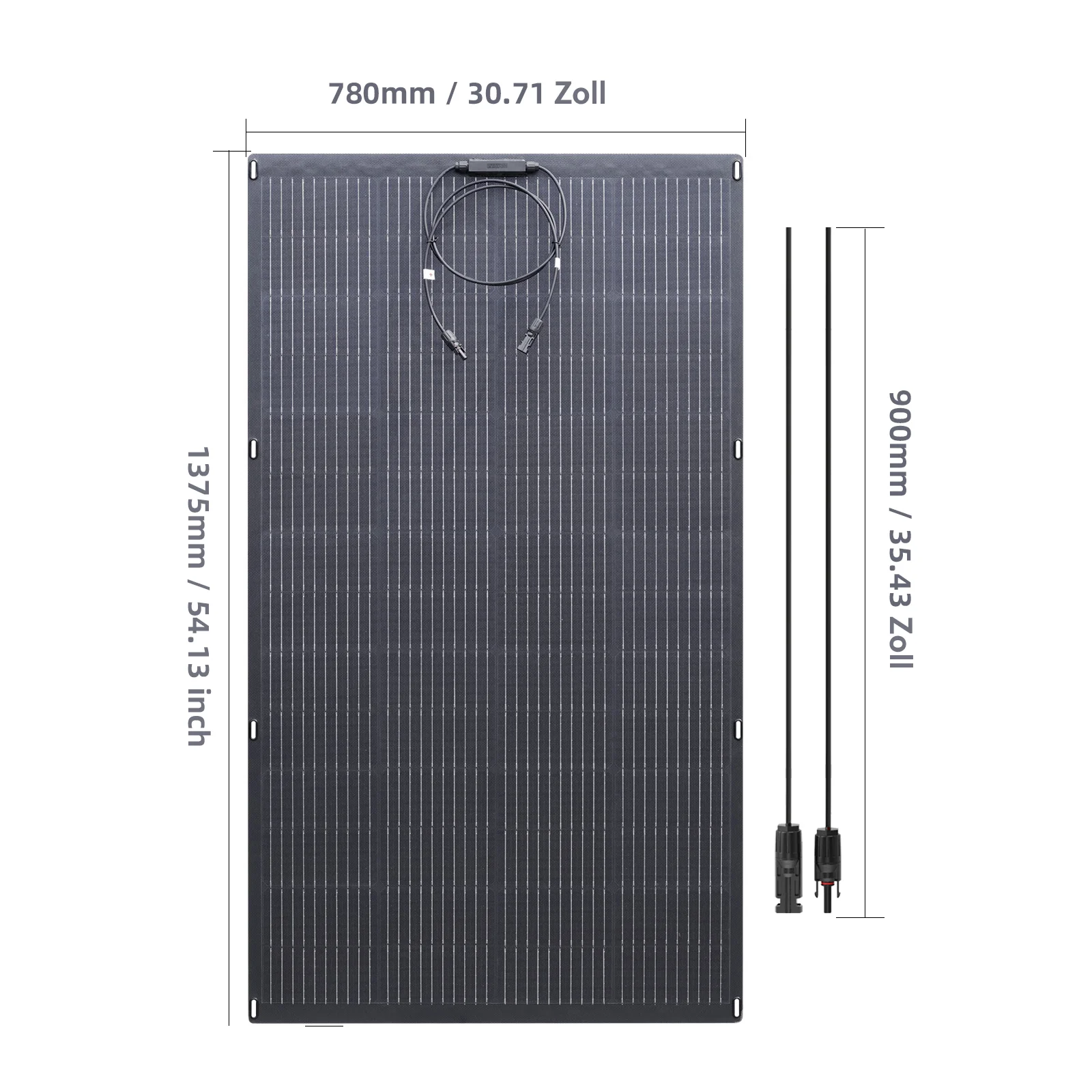 ALLPOWERS 200W Flexibles Solarpanel Monokristalliner SF200 - Image 4