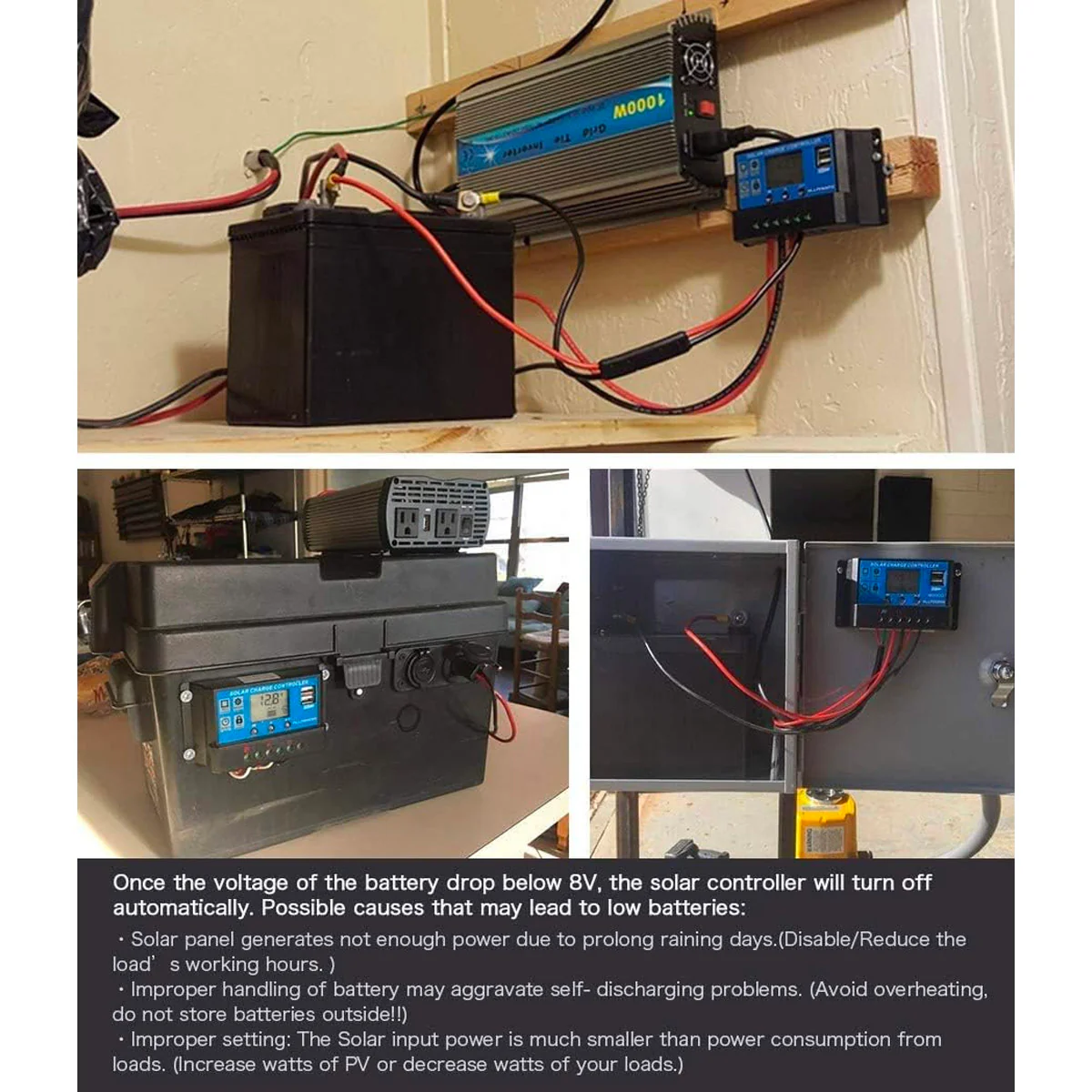 ALLPOWERS 20A Solar Ladegerät 12V/24V für Solarpanel mit 5V Doppel-USB-Anschluss - Image 8