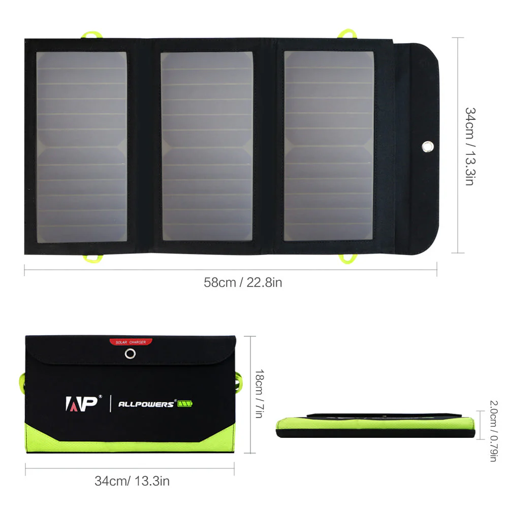 ALLPOWERS 5V 21W Solarpanel eingebaute 10000mAh Batterie SP002 - Image 11