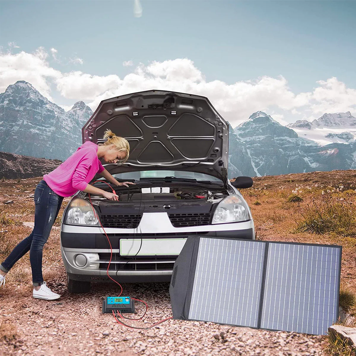 ALLPOWERS 30A Solar Ladegerät 12V/24V für Solarpanel mit 5V Doppel-USB-Anschluss - Image 8