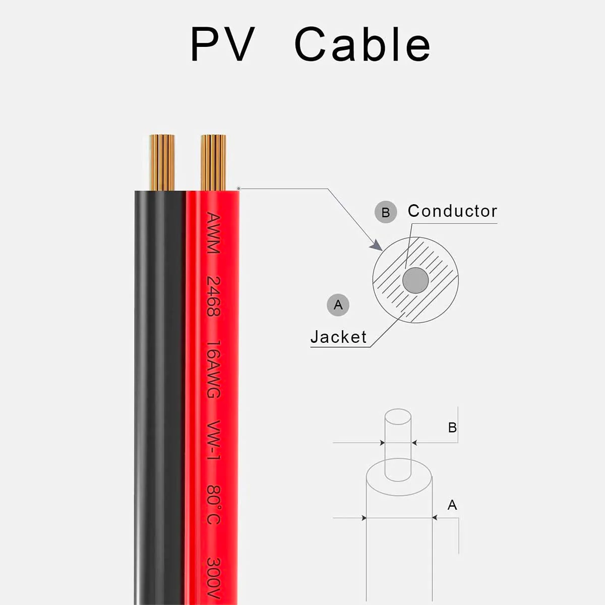 ALLPOWERS Solar-PV-Verbindungskabel Anderson zu DC5525, 1,5 m, 16 AWG (5.5mm x 2.5mm) - Image 5