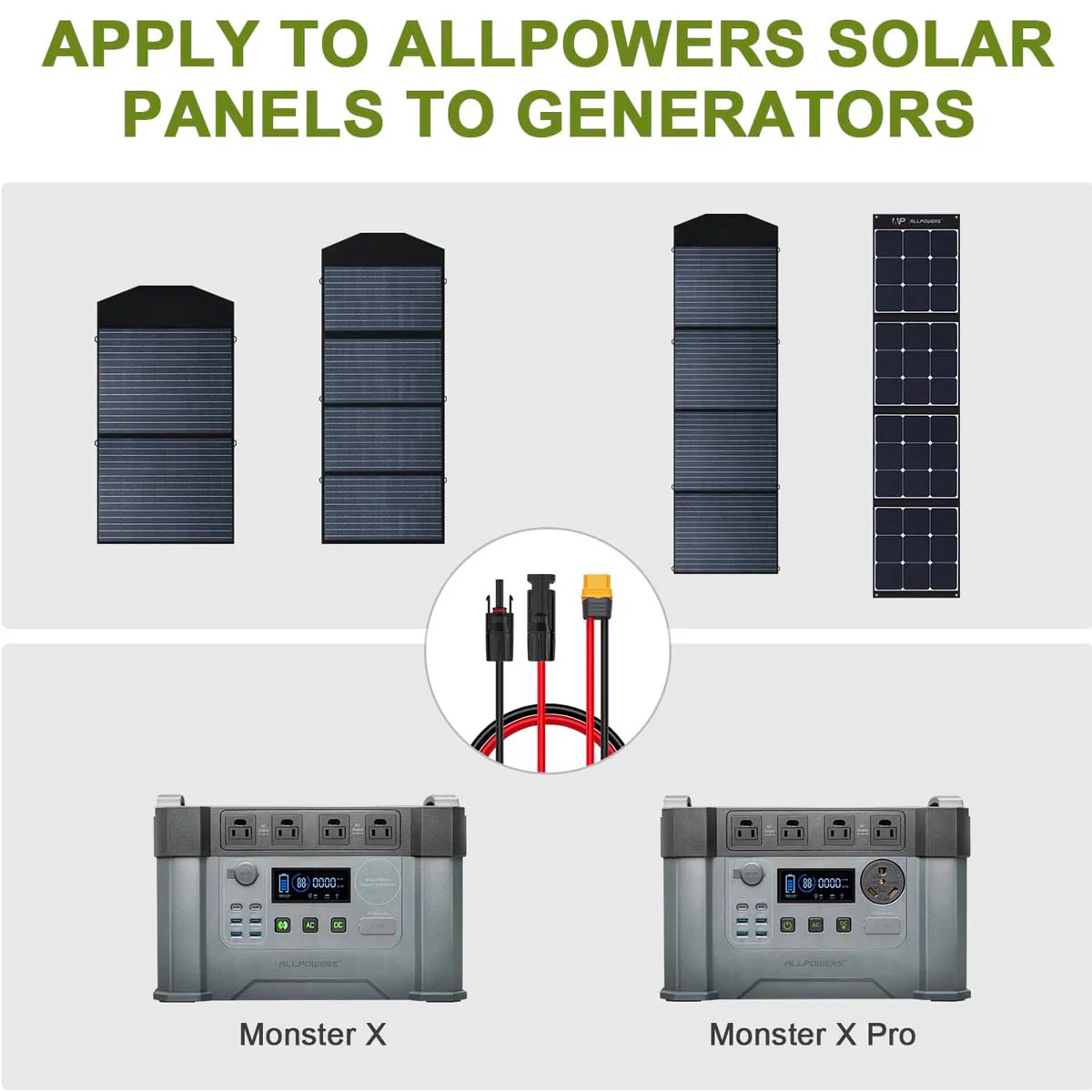 ALLPOWERS Solar-PV-Verbindungskabel mit XT60-Stecker 1,5 m 4,9 Fuß - Image 6