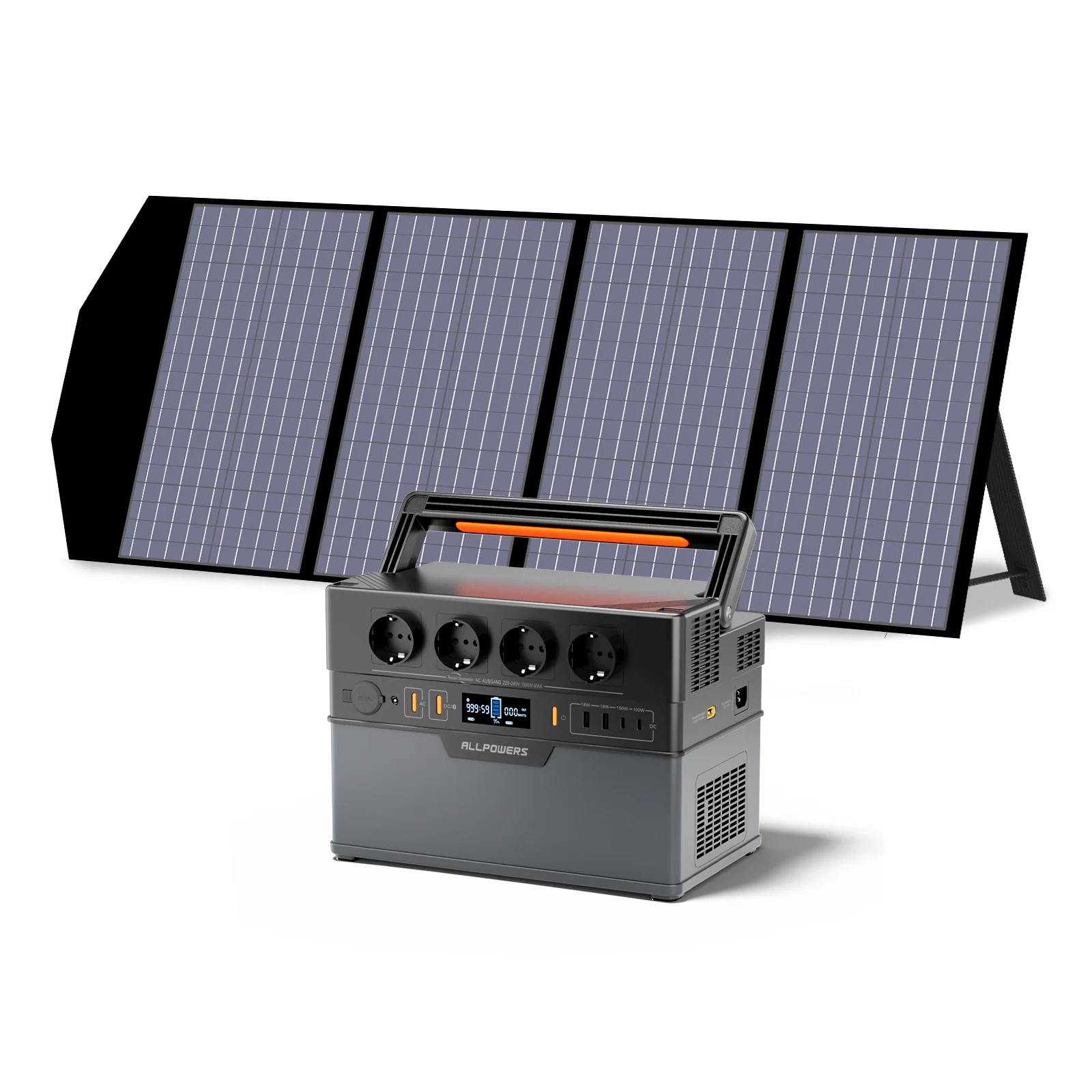 ALLPOWERS S1500 Plus Mit 140W SolarPanel | 1500W Solargenerator