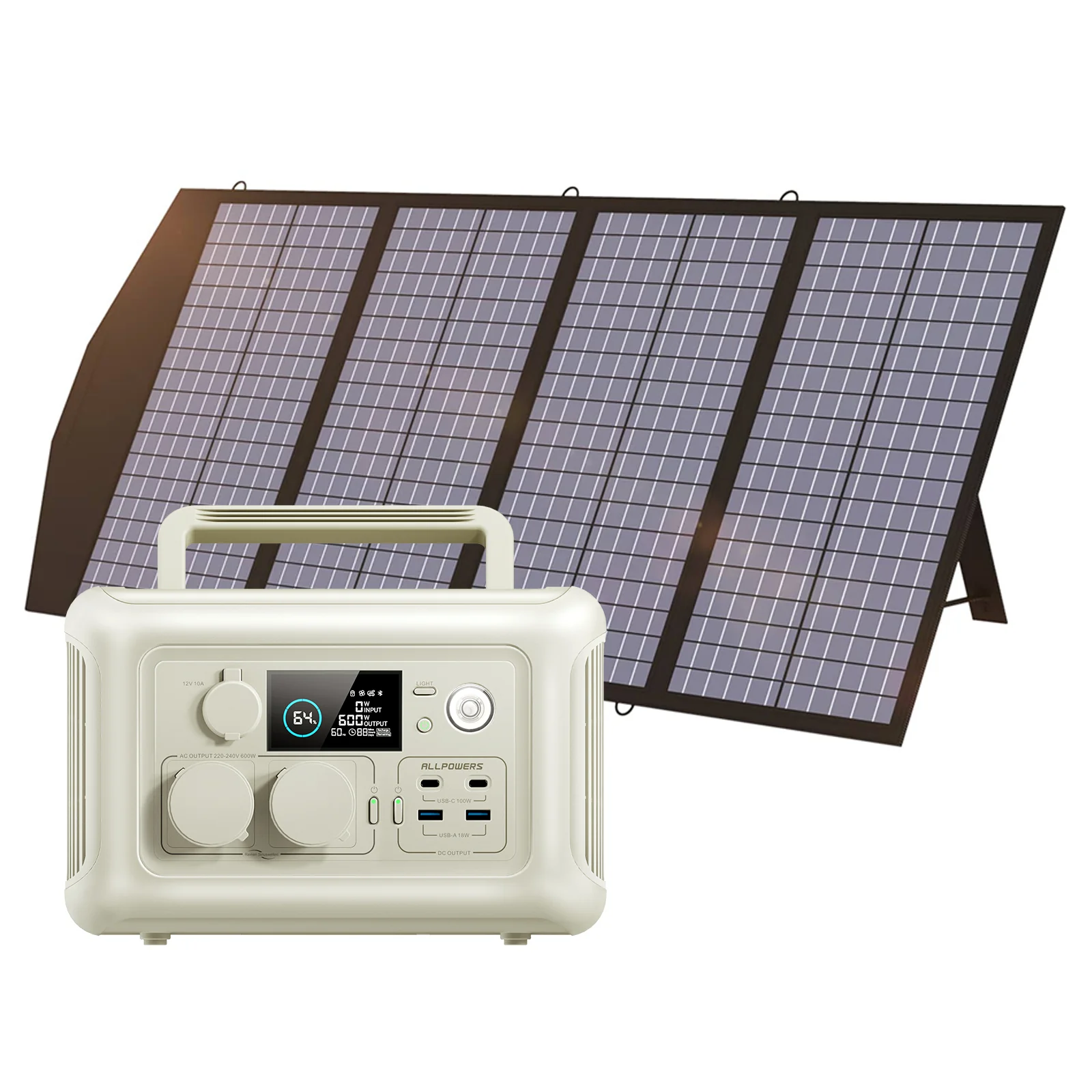 ALLPOWERS 600W Solargenerator R600 Mit 140W Solarpanel - Image 3
