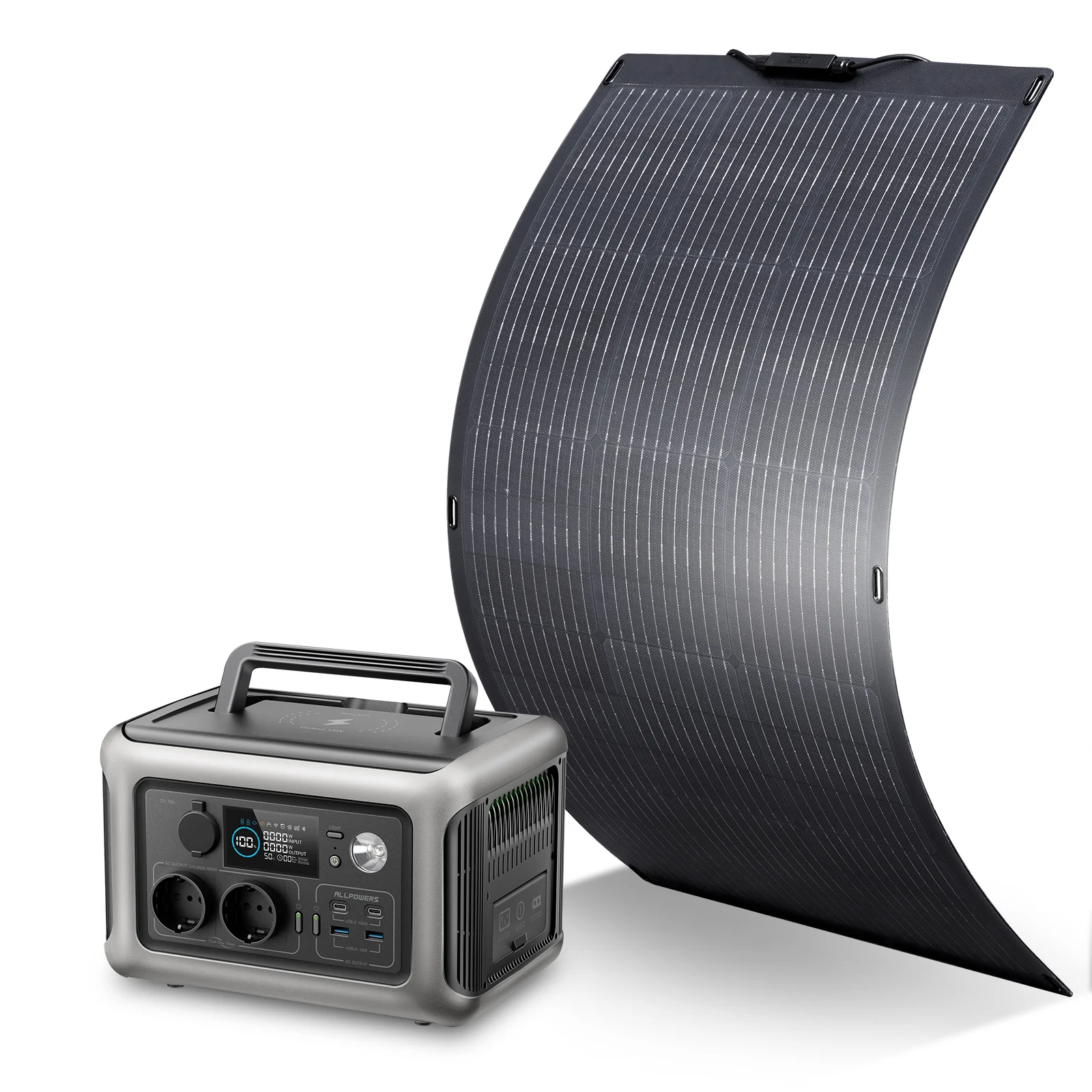 ALLPOWERS 600W Solargenerator R600 Mit 100W Solarpanel - Image 2